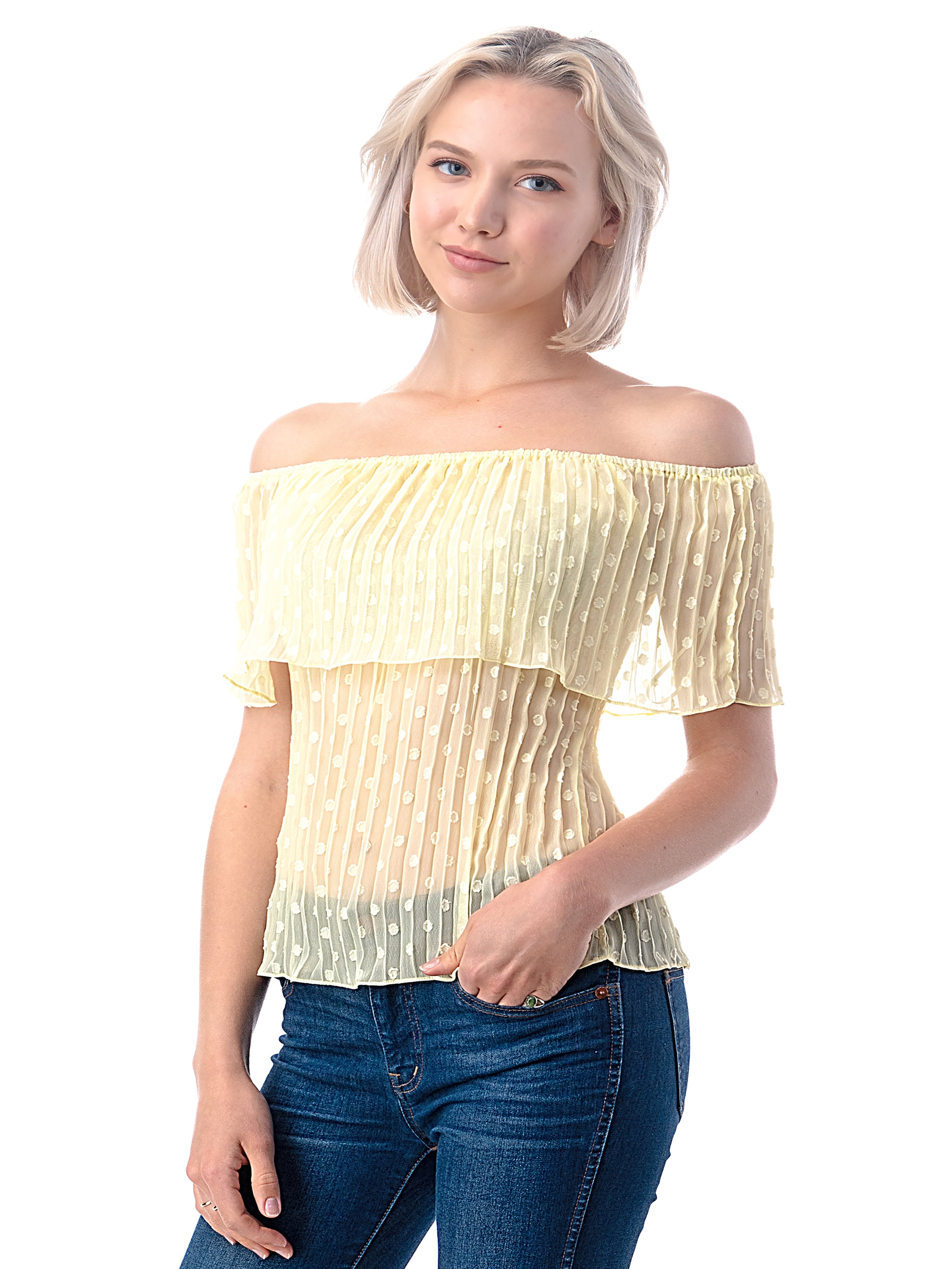women yellow blouse
