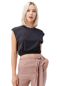 EDGY Land Girl's and Women's Crew Neck Sleeveless CroPPEd Trendy Top