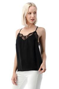 EDGY Land Girl's and Women's scallop Laced Front and Back Edge Sexy and Fashion Cami Top