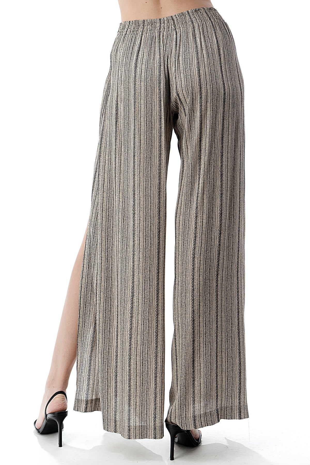 EDGY Land Girl's and Women's High Slit Flowy Layered Casual CroPPEd Palazzo Pant
