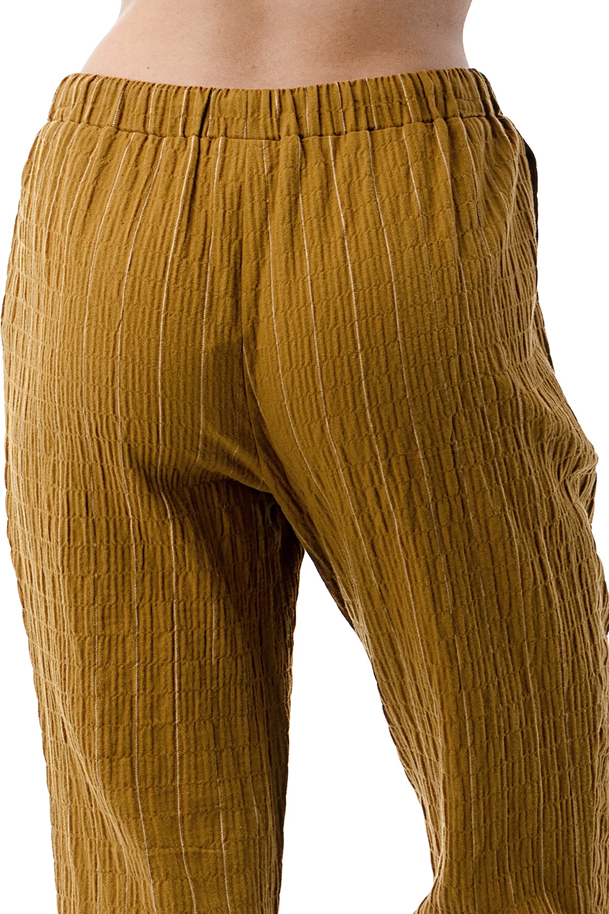EDGY Land Girl's and Women's Slim-Sation Wrinkled Pull on Fashion Cropped Pant